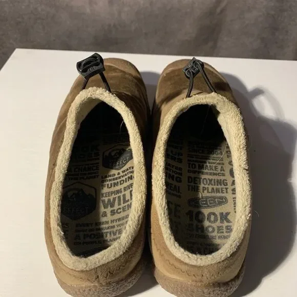 KEEN Velour or Faux Fur Howser III Slides Dark Earth Velour women’s Sz 8 - Picture 3 of 7